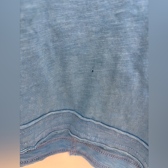 Double Zero Blue V-Neck Short Sleeve Tee - Picture 5 of 13